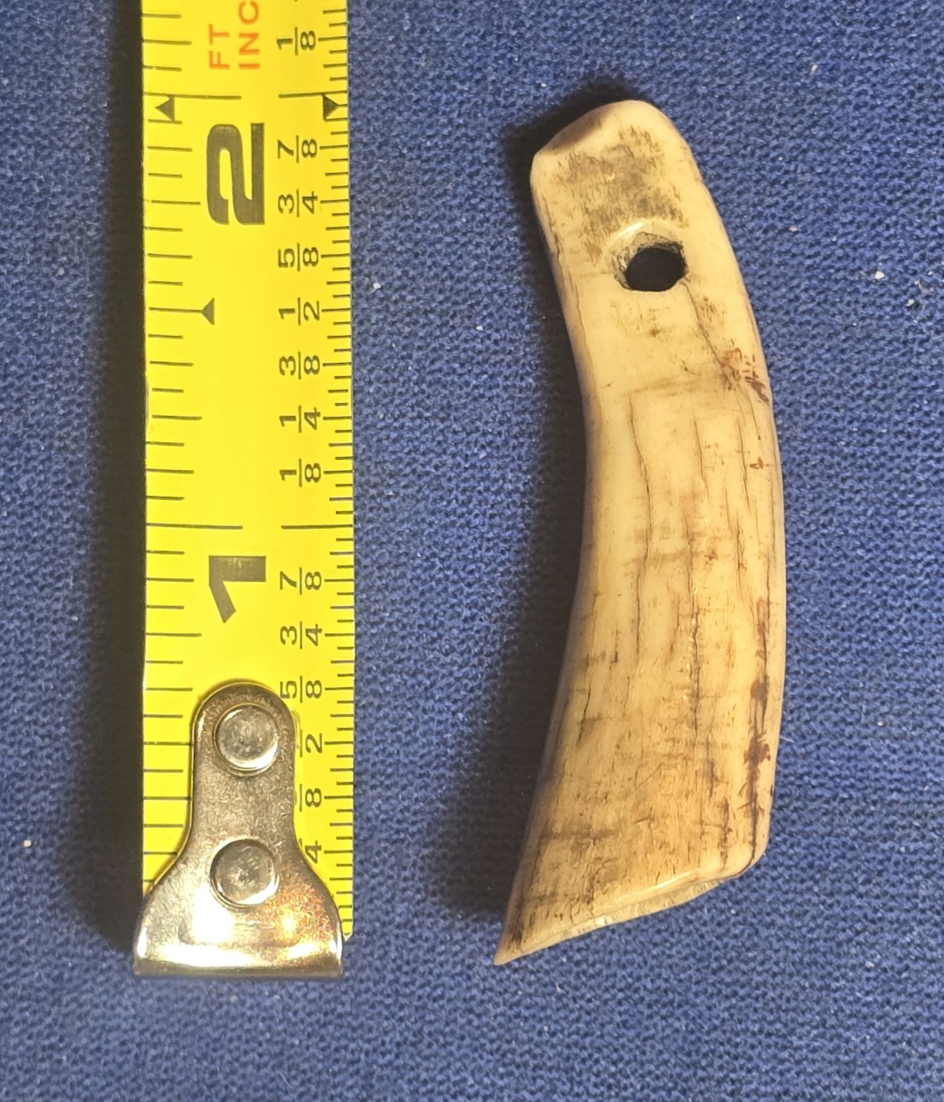 Antique Primitive Black Powder Measure - vintage antler tip powder measure!!