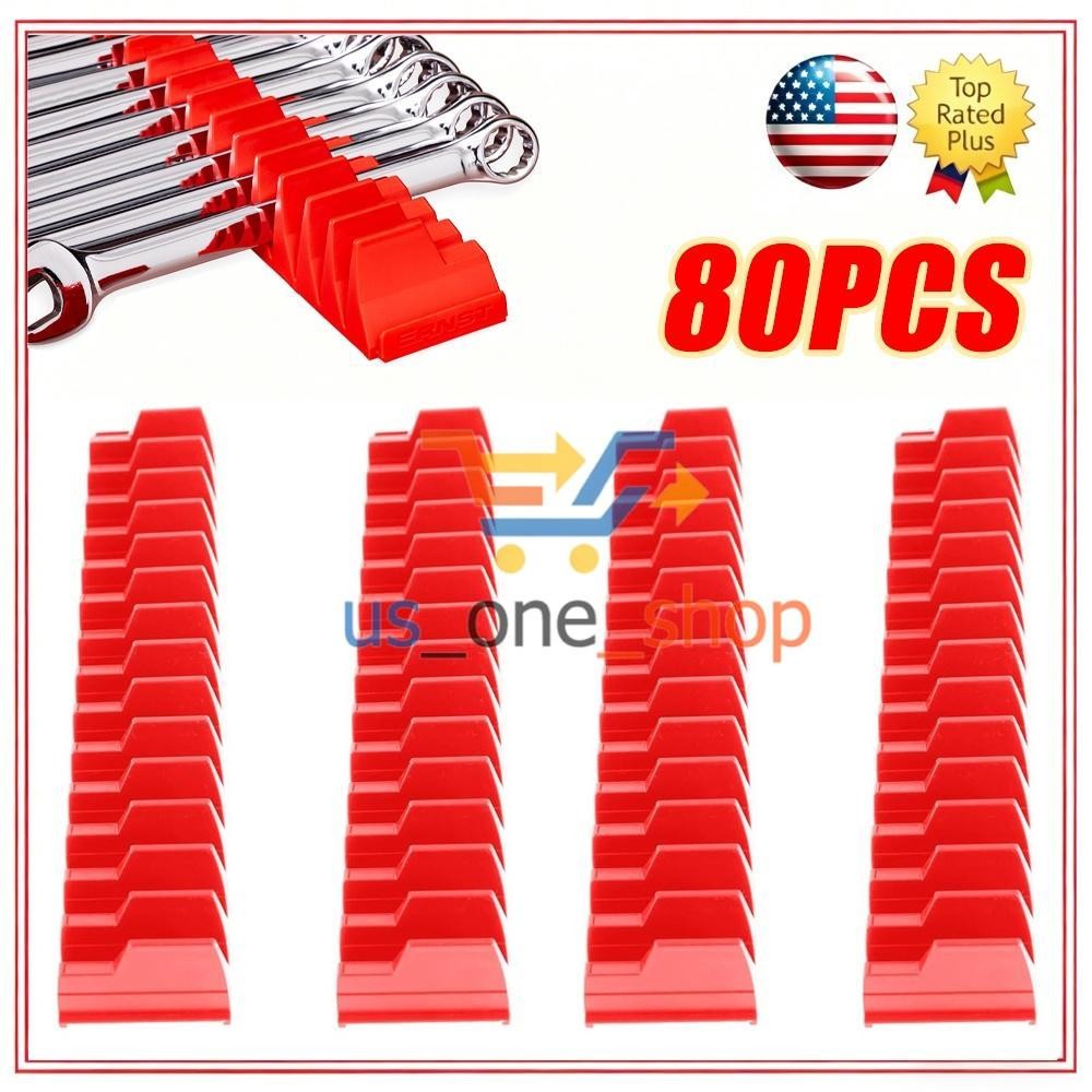 80PCS Magnetic Modular Wrench Organizer Compact Tool Storage Slots hold Tools
