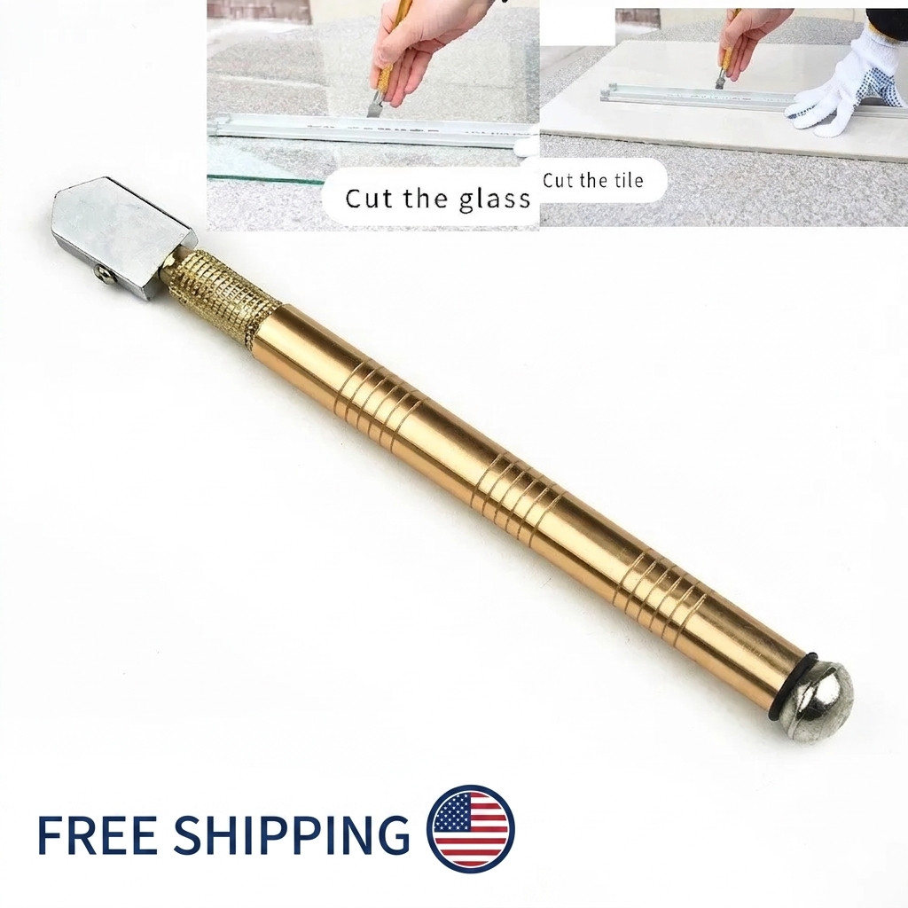 175mm Diamond Glass Cutter - Anti-Skid Handle Tool for Glass, Tile & Mirrors