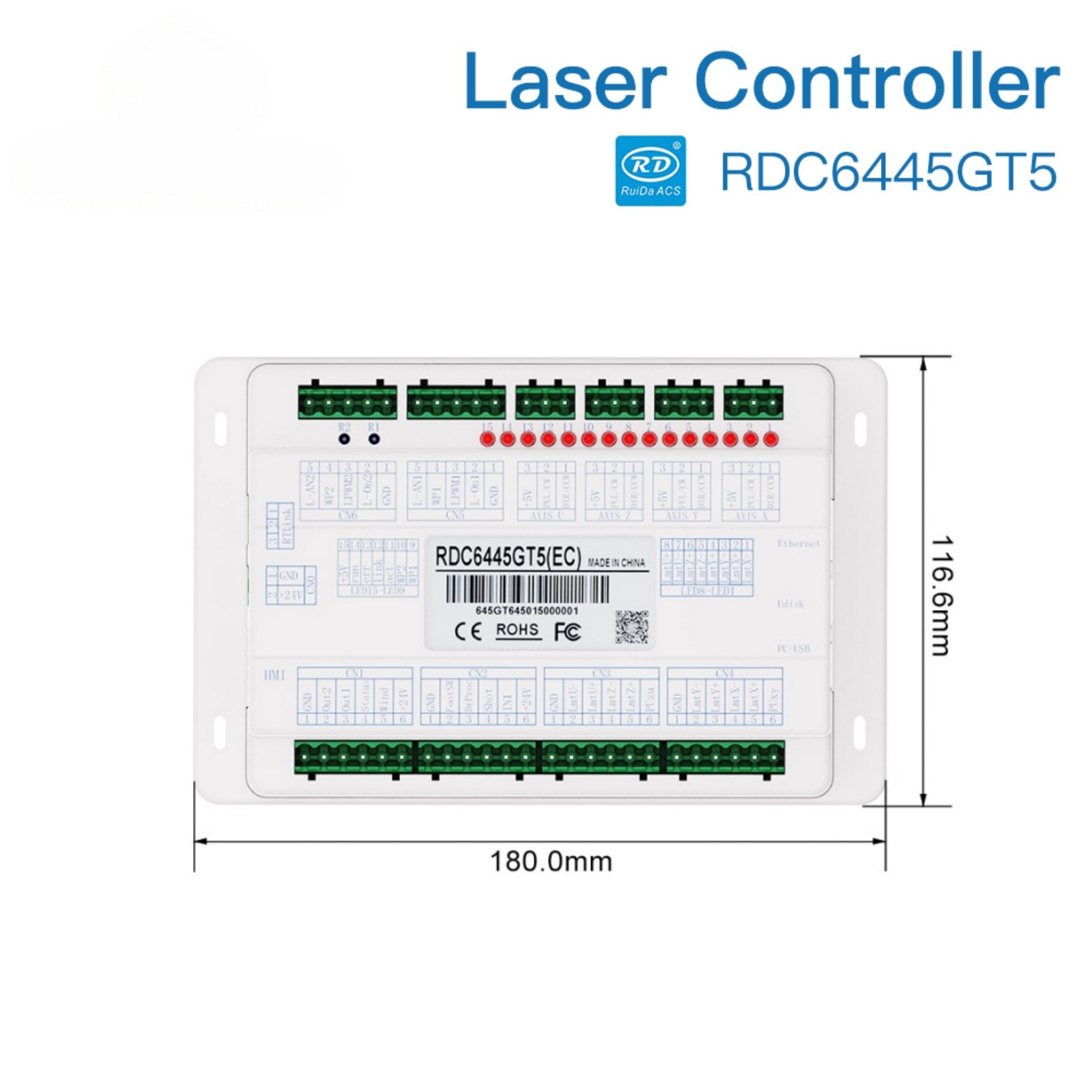 Ruida RDC6445GT5 CO2 Laser Controller System Panel for Engraving Cutting Machine