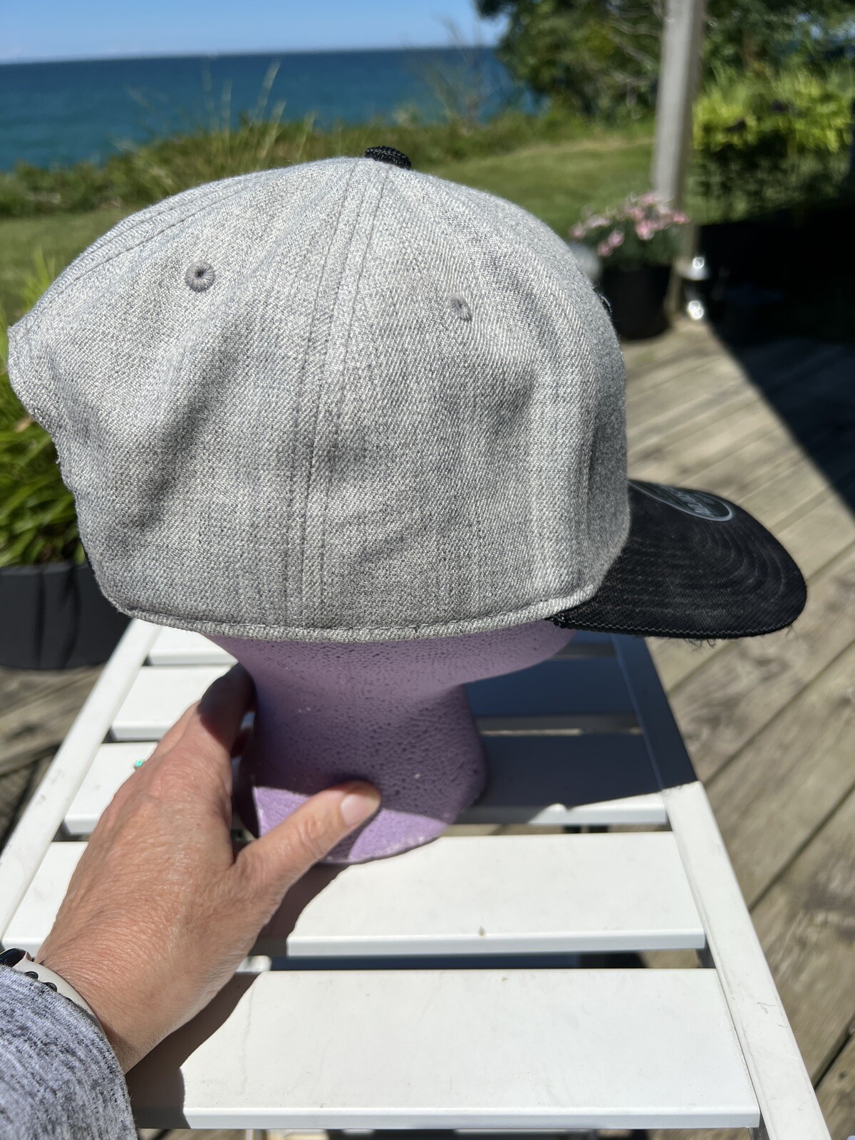 BioWorld Flash Emblem on Front Gray Hat/Cap Black Bill with Snap Back OSFM. EUC
