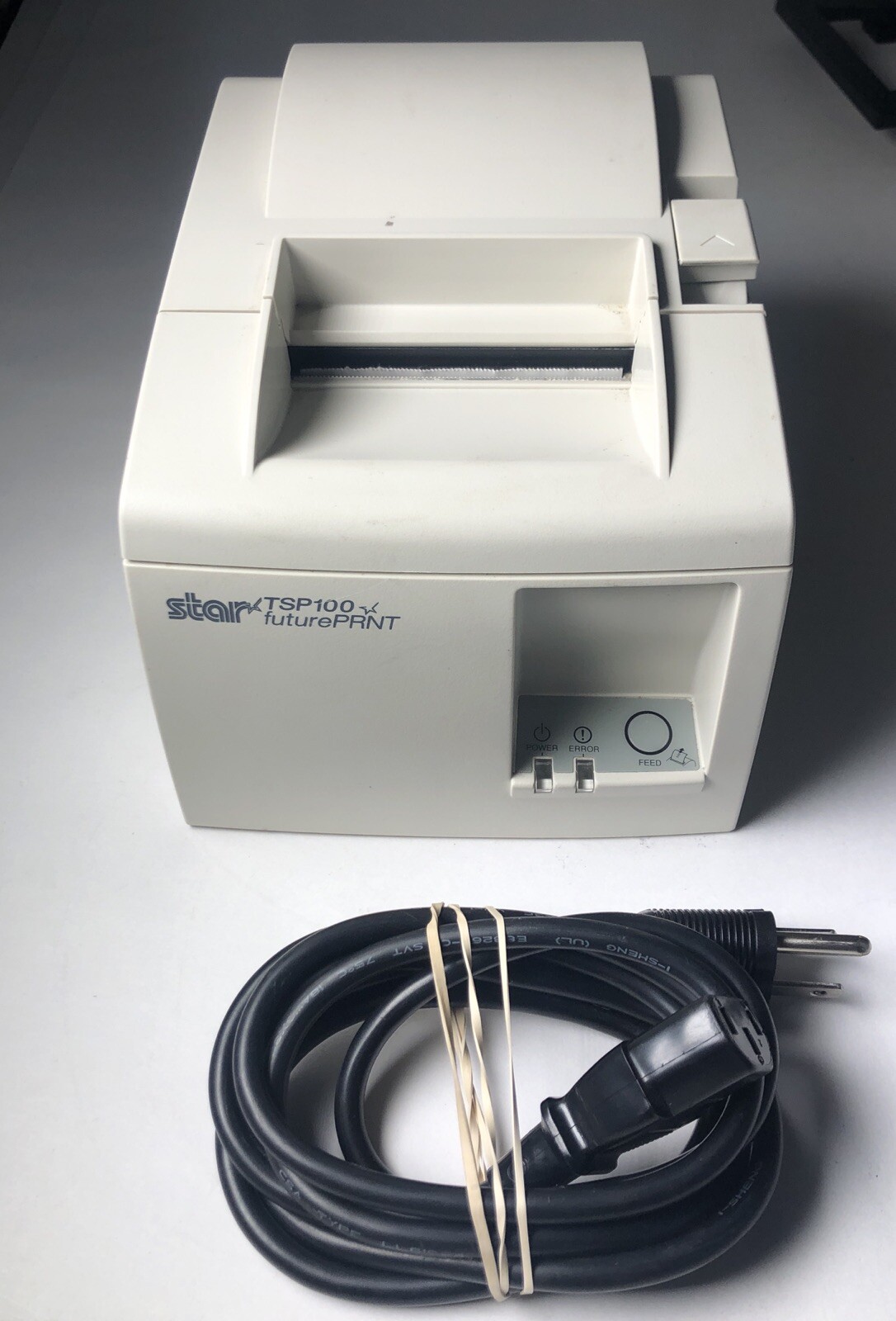 STAR TSP100 FUTURE PRNT THERMAL RECEIPT PRINTER W/POWER CORD & PAPER