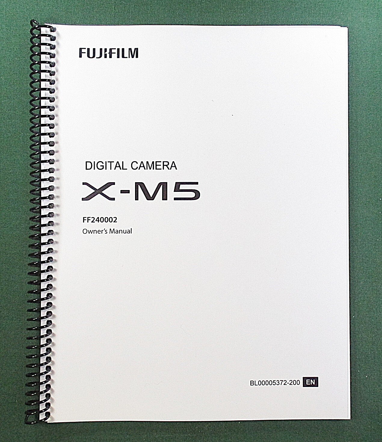 FujiFilm X-M5 Instruction Manual:   464 Pages Full Color & Protective Covers!