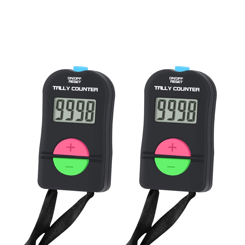 2 Pack Digital Hand Tally Counter, Small, Golf, Sports, Electronic Clicker