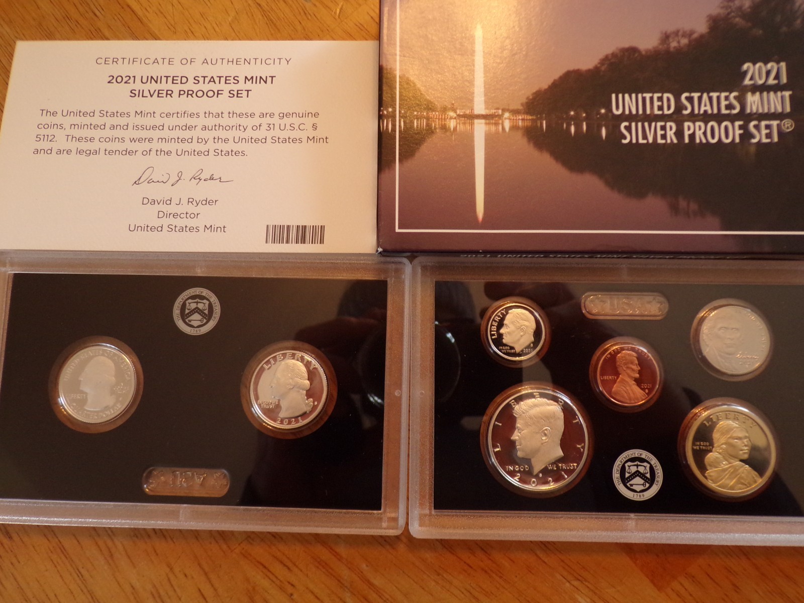 2021 s United States Silver Proof 7 coin Set.