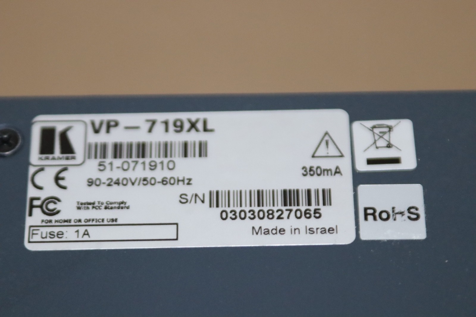 Kramer VP-719xl Presentation Switcher/Scaler