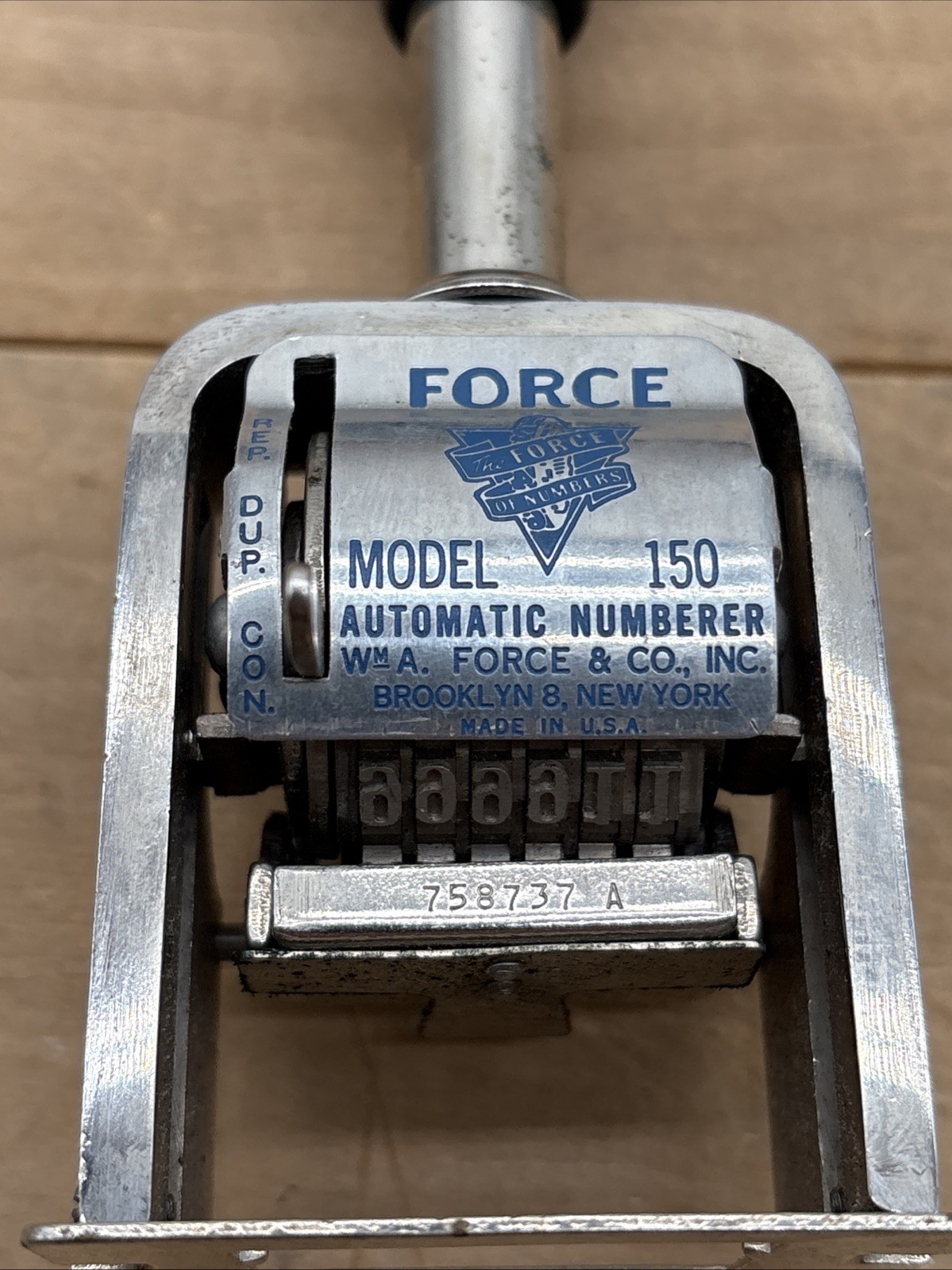 VTG Force Model 150 Automatic Numberer Ink Stamp