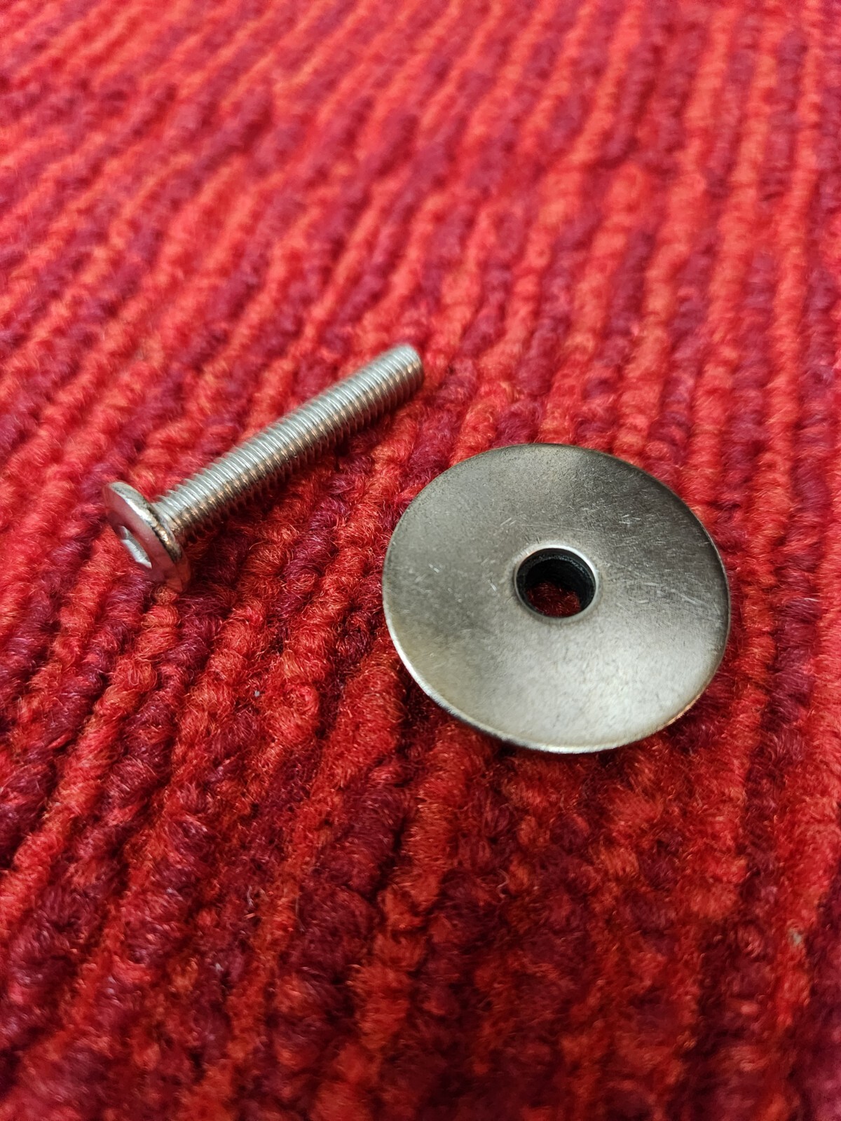 Stainless Headset Top Cap & Bolt 32mm 1-1/8 Silver SS Set