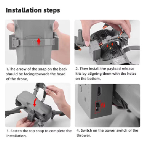BRDRC Airdrop System for DJI Air 3/Air 3S Quick Release