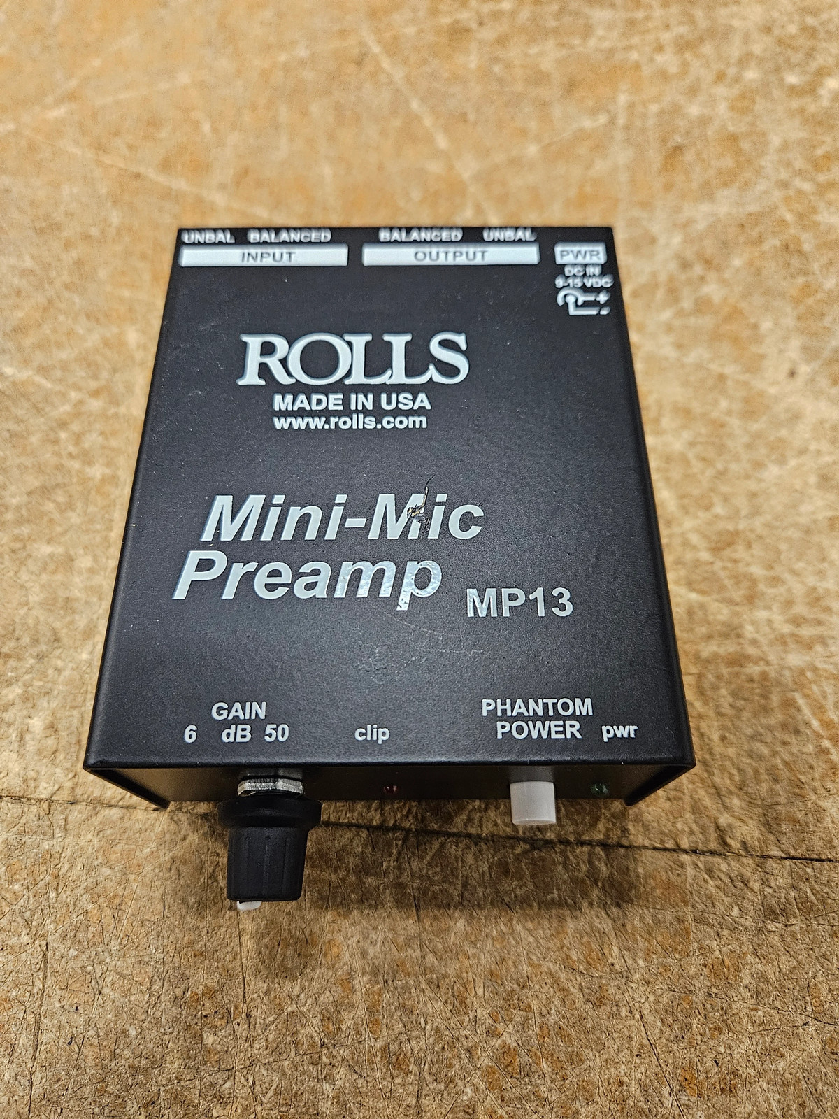 Rolls MP13-RST-02 1-Channel Mini Microphone Preamplifier