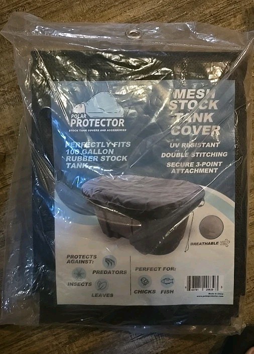 Polar Protector 100 Gallon Oval Tight Mesh Stock Tank Cover Waterproof Rip Proof