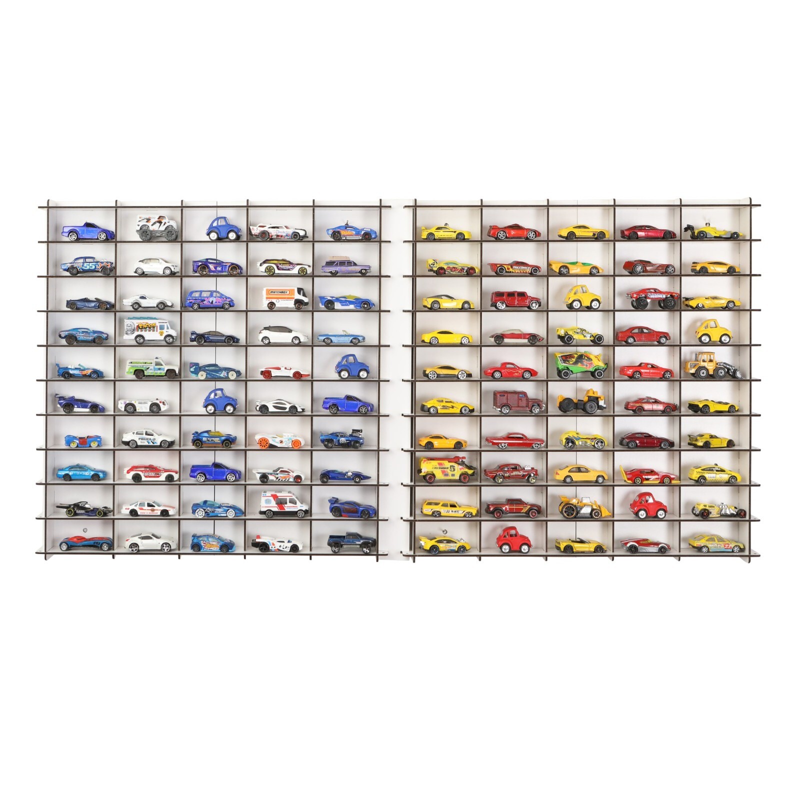 1:64 Diecast Car Display Case Wall Mount Shelf Holds 100 Vehicles Collector Rack