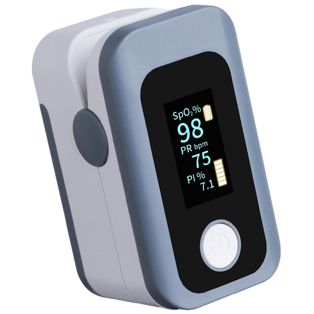 Pulse Oximeter Oxygen Monitor Fingertip Blood Oxygen Monitor Pulse Ox with OL...