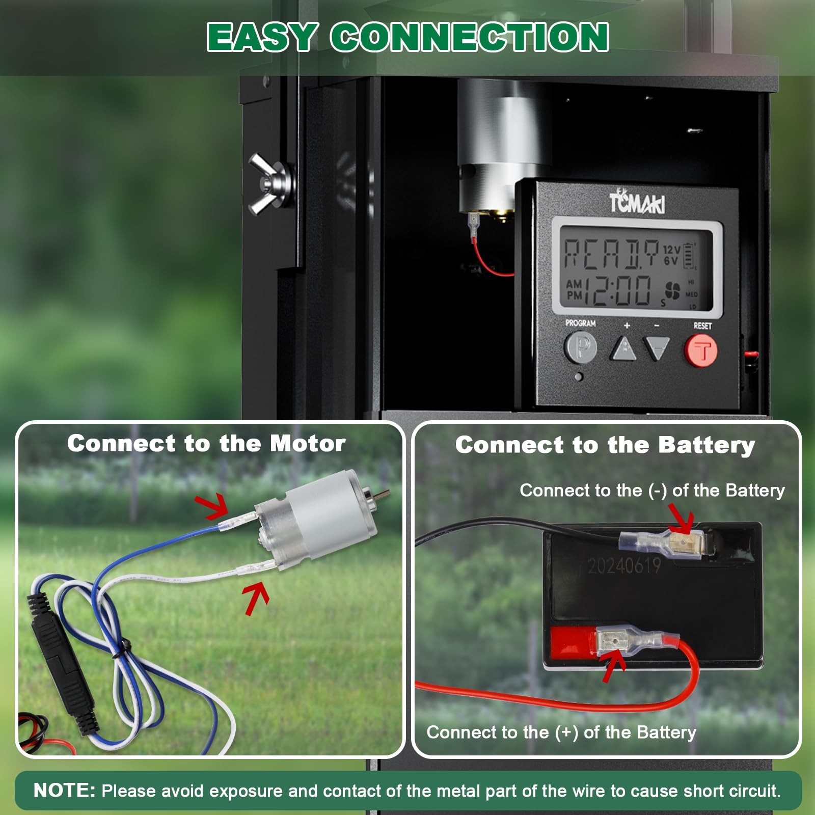 Digital Timer Deer Feeder Timer 6V 12V Digital Timer for Deer Goat Feeder Kit 8