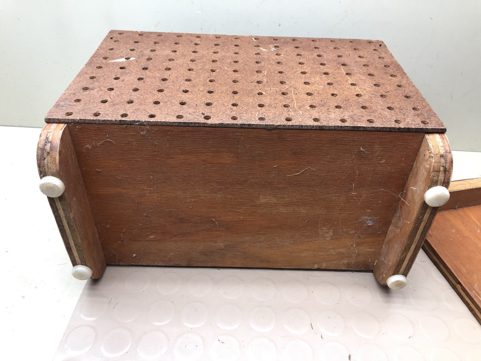 Vintage Wood Step Stool Rustic Wooden - Handmade Storage