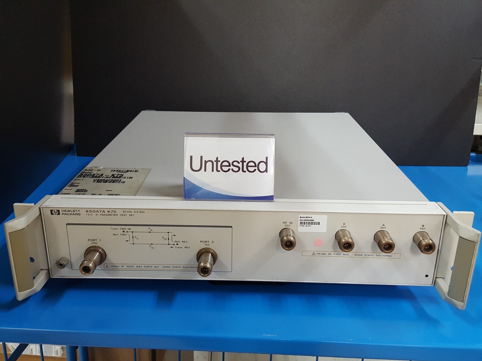 HP 85047A K75: 75Ohm S-Parameter Test Set, 30KHz - 3.0GHz, Untested (9003)