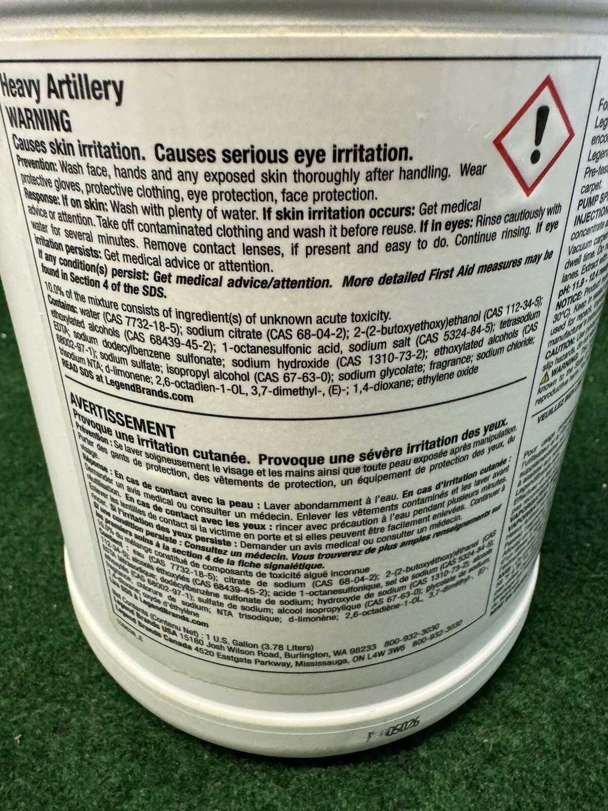Prochem Heavy Artillery Concentrate Professional Solution for Carpet