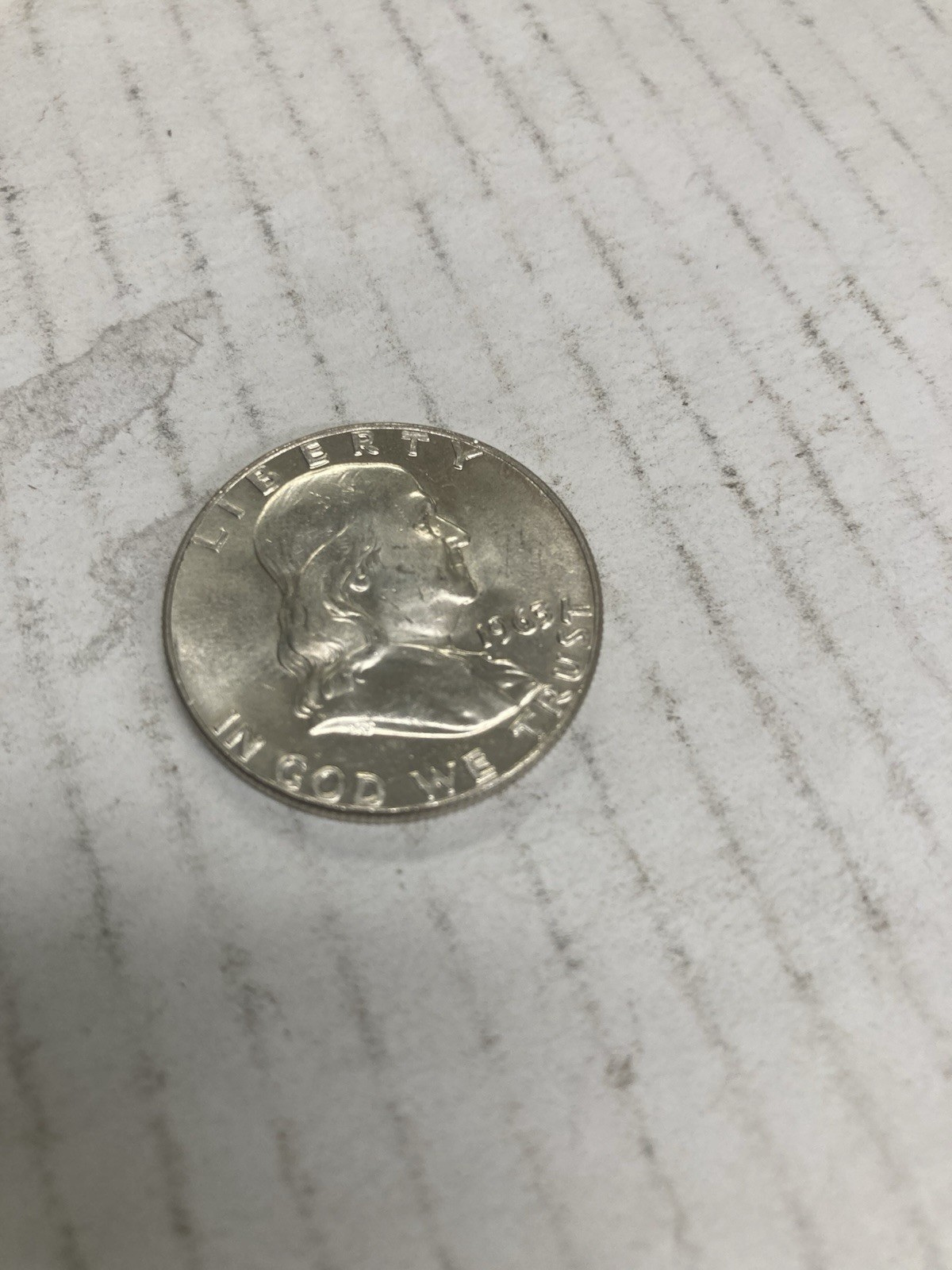 1963 (D) Ben Franklin Half Dollar US 90% Silver
