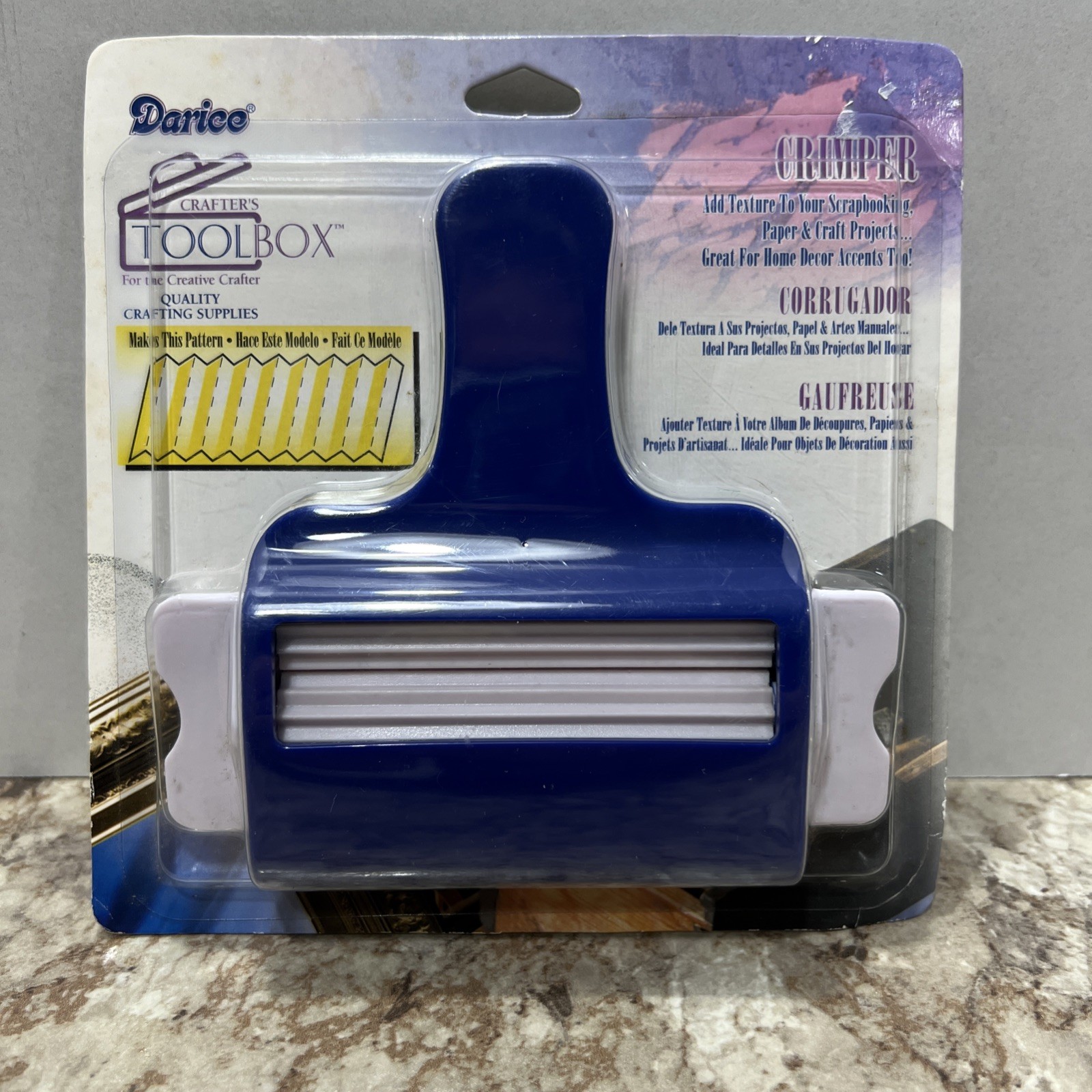 Darice Crafters Toolbox Crimper Accordion PATTERN  Add Texture to Paper Easily