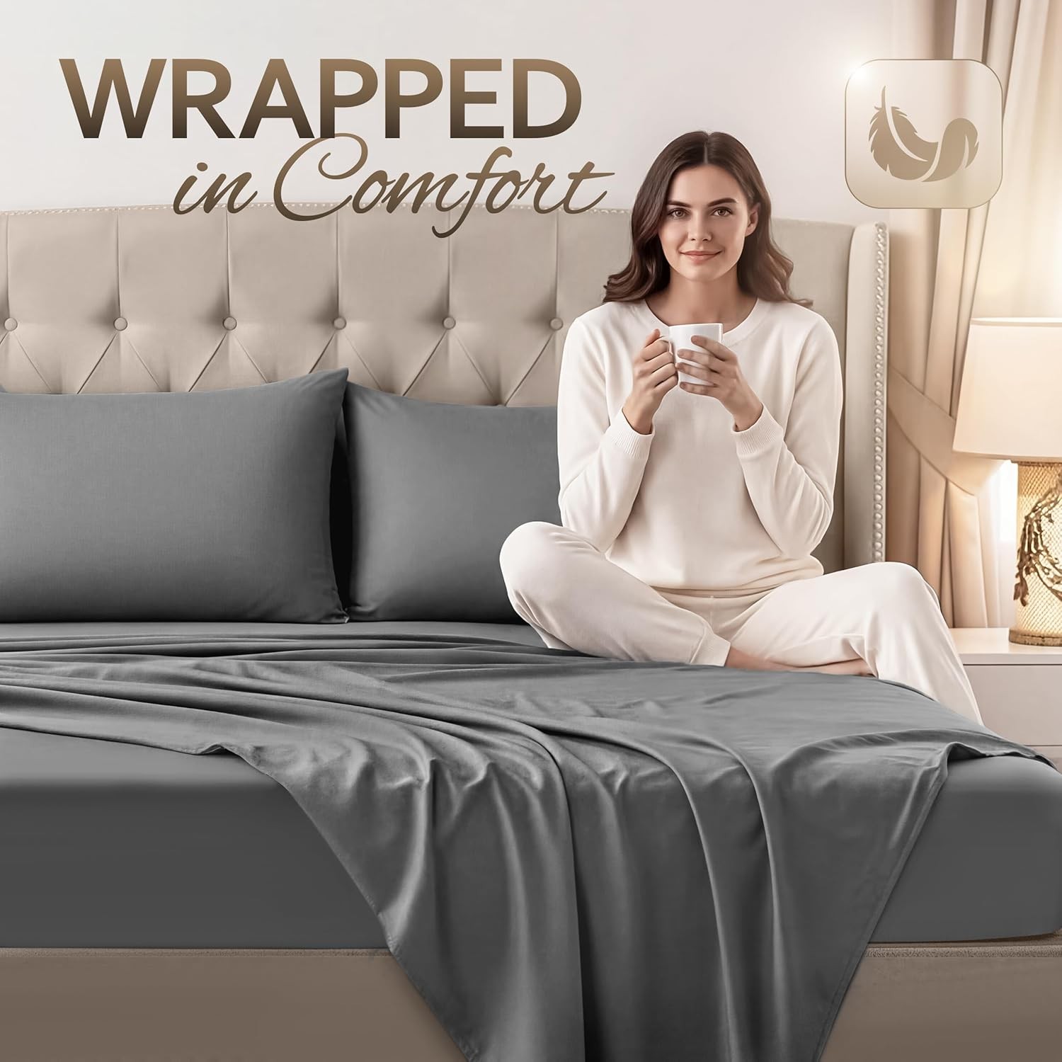 Beddora Queen Sheets Set – 4 Piece Soft & Cooling Queen Bed Sheets Set – Deep