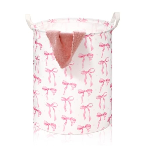 Pcs Coquette Bow Laundry Basket Bow Nursery Laundry Basket Hamper 1 Pink