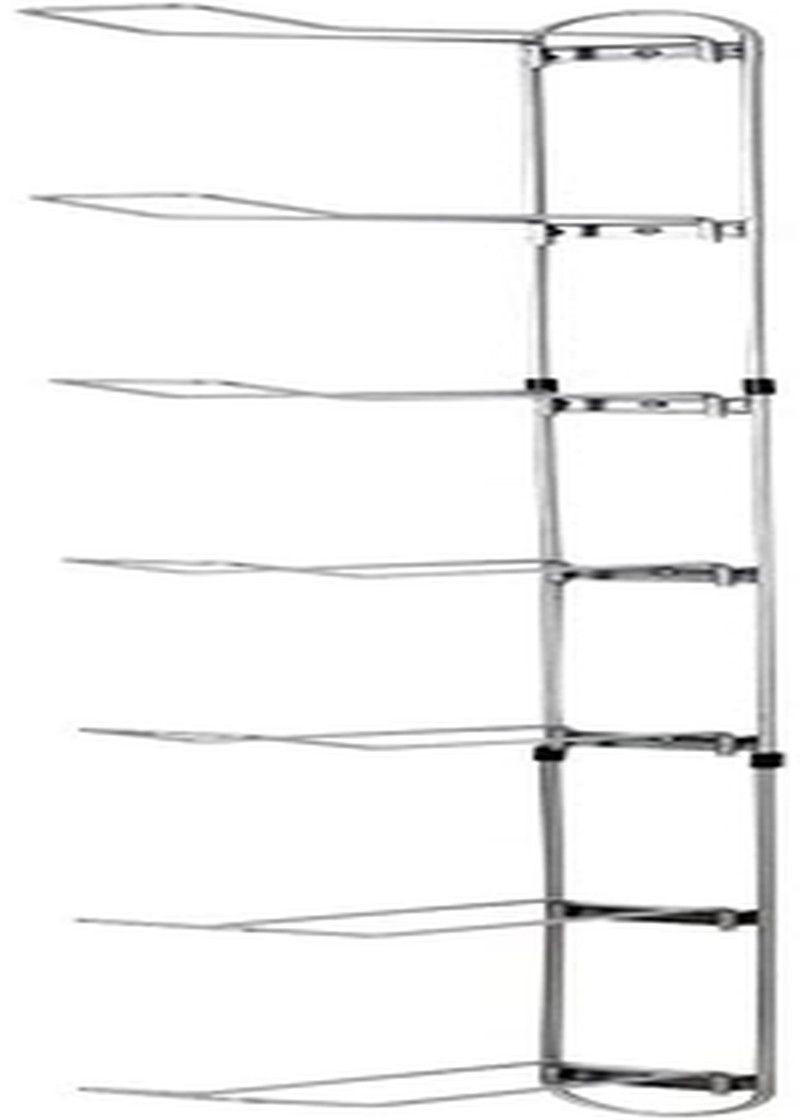 John Sterling Sports Rack for Garage, 7-Ball Capacity, Alloy Steel, Silver, 63-1