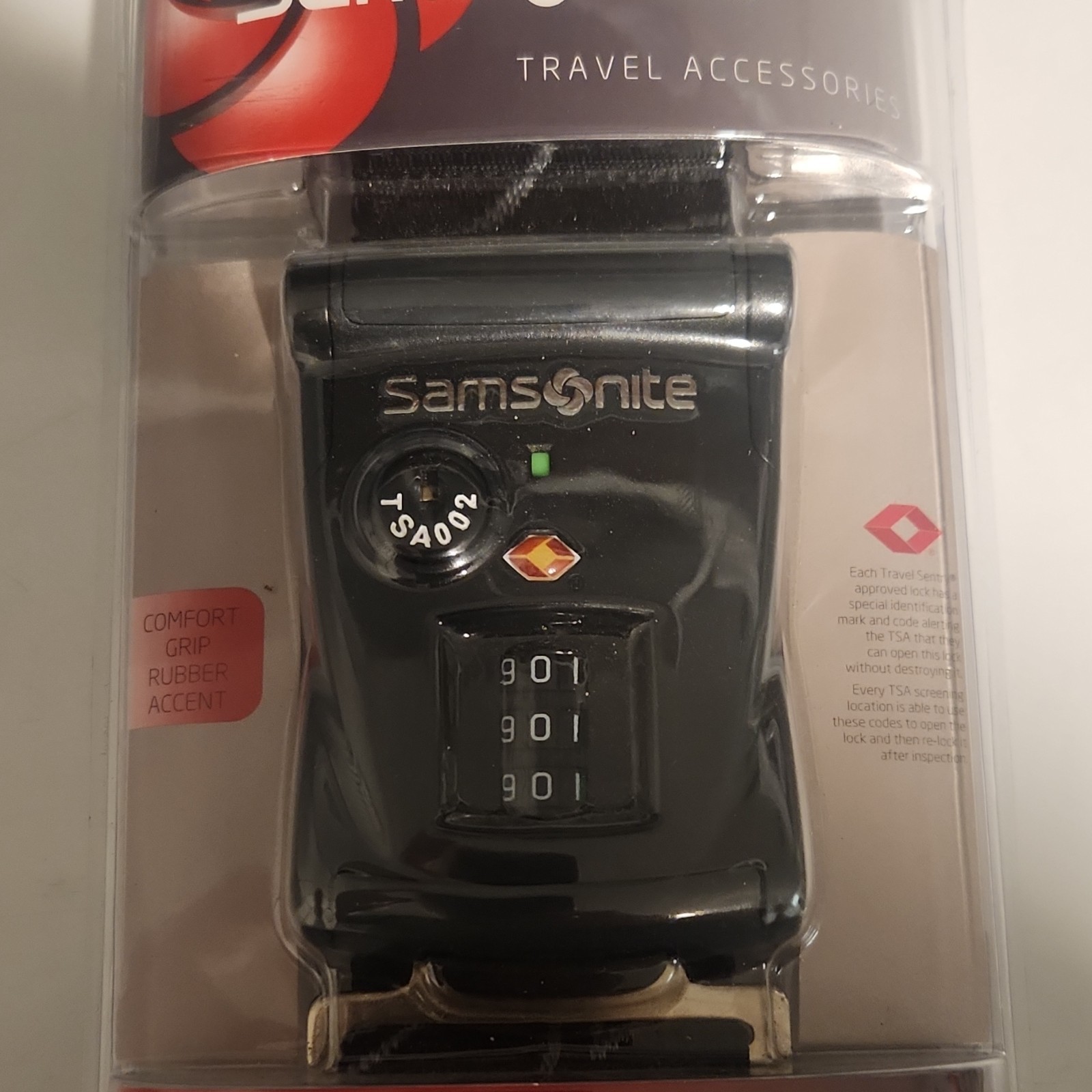 Samsonite Travel Sentry 3 Dial Combination Luggage Strap TSA002