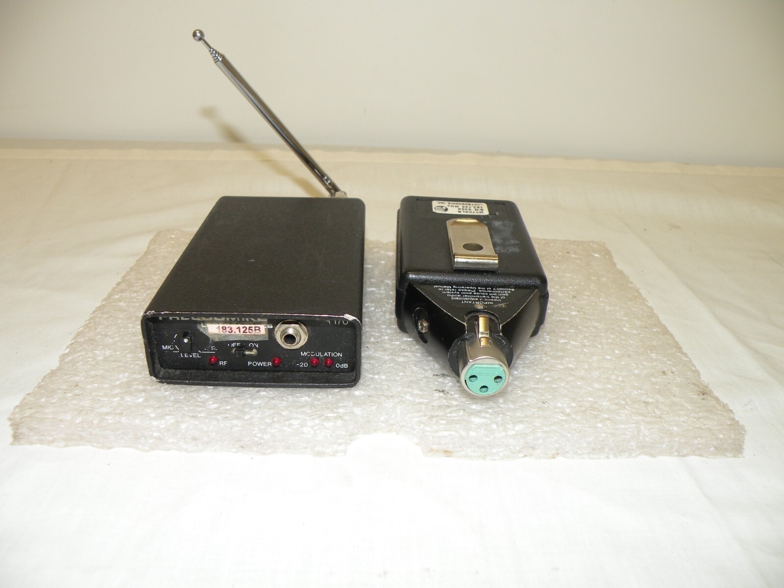 LECTROSONICS CR170 FREEDOMIKE MINI VHF RECEIVER & M170XLR BELT PACK TRANSMITTER