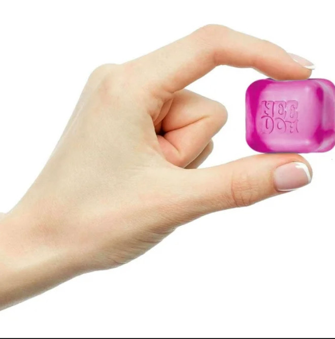 PINK -NIB TEENIE NeeDoh Nice Ice BABY-Small Cube Fidget Squish Toy