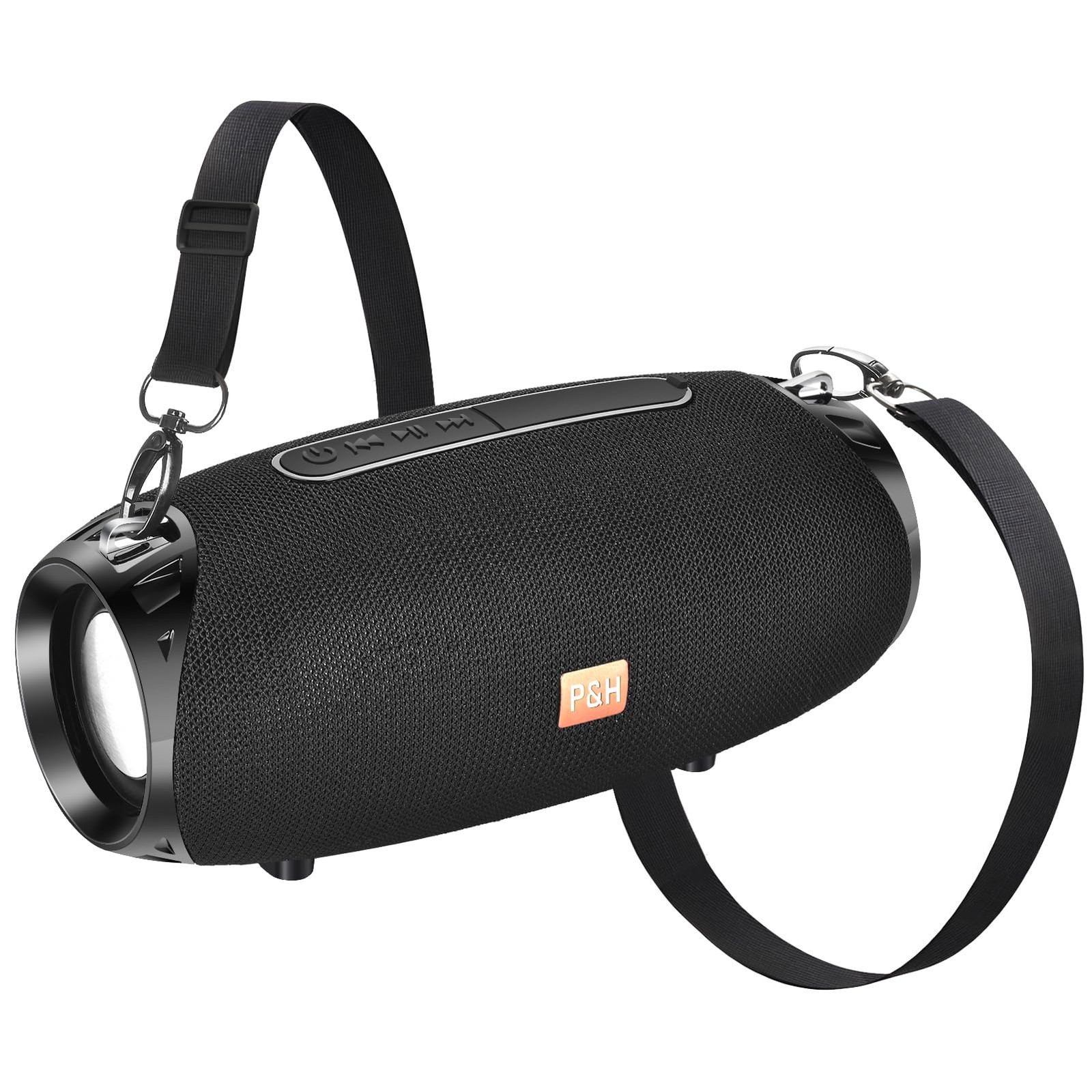 Hopjuery Outdoor Portable Bluetooth Speaker, IPX4 Waterproof Wireless Black