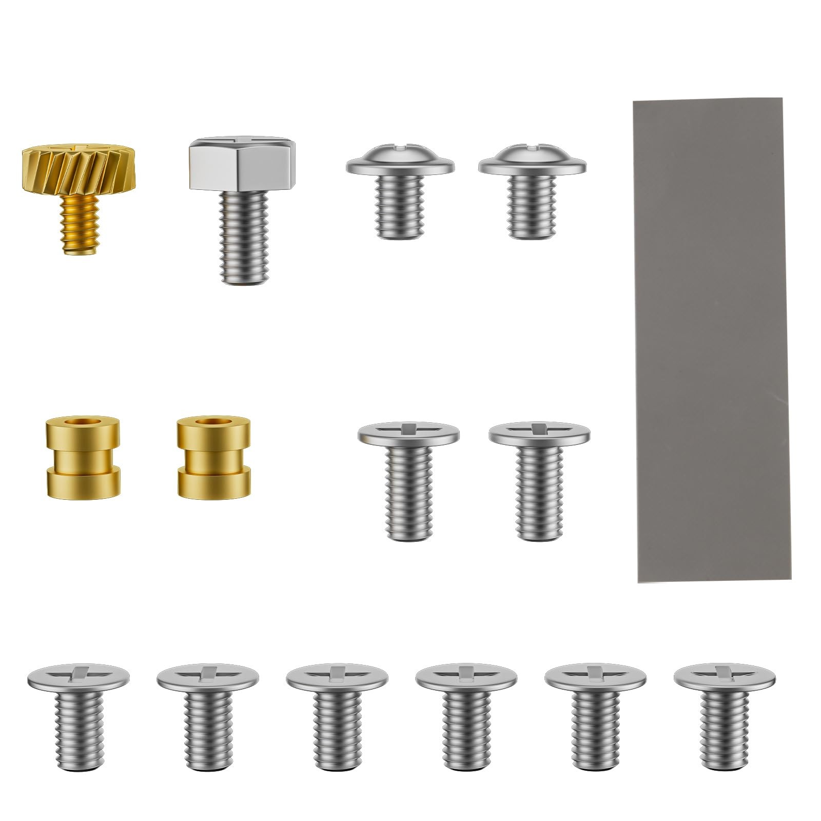 SSK M.2 Screws Kit,NVMe Screw m.2 SSD Mounting Kit with Cooling Pad, Gold