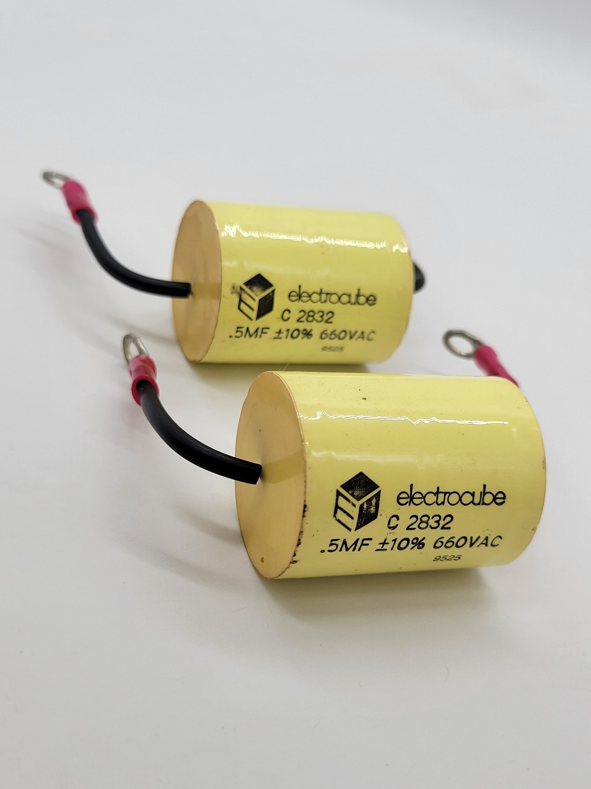 2PC Electrocube C 2832 Yellow Capacitor .5MF +10% 660V