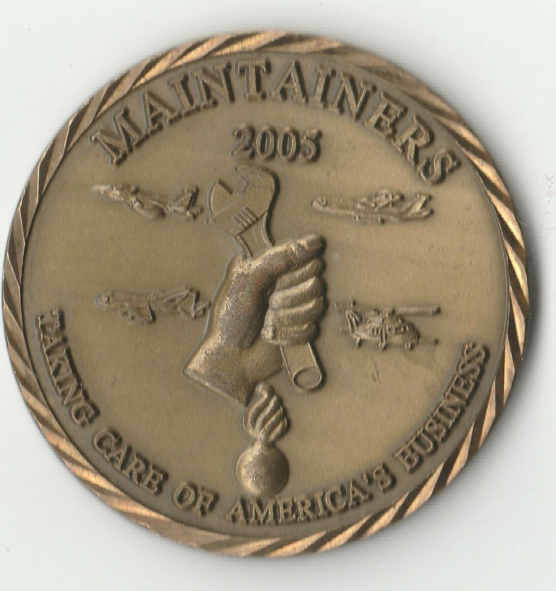 18th Maintenance Group USAF MAINTAINERS Challenge Coin 1.75" DIA BX3