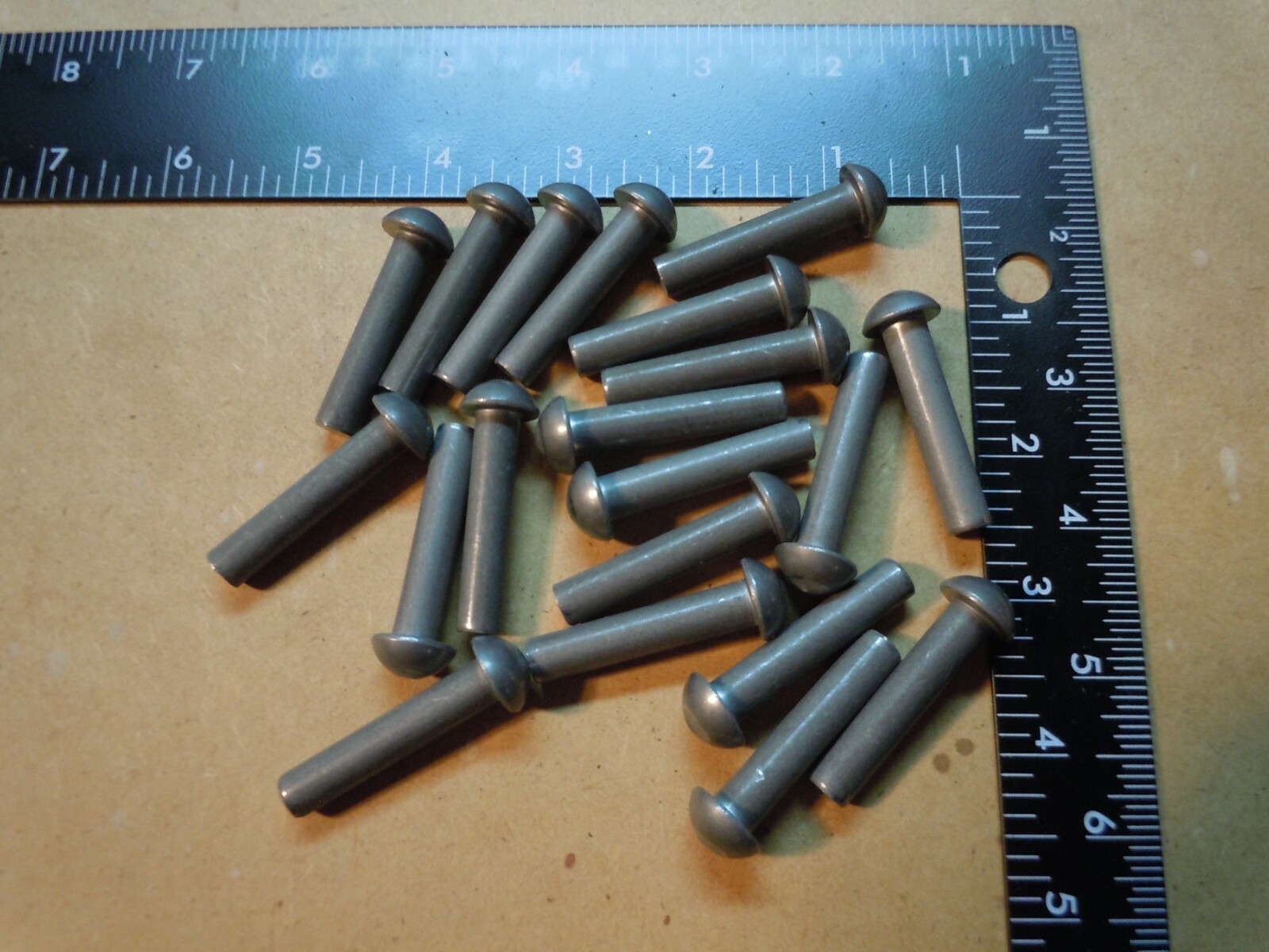 40 Steel Round Head Rivet 5/16" x 1.5" 1 1/2" Steampunk Blacksmith Industrial