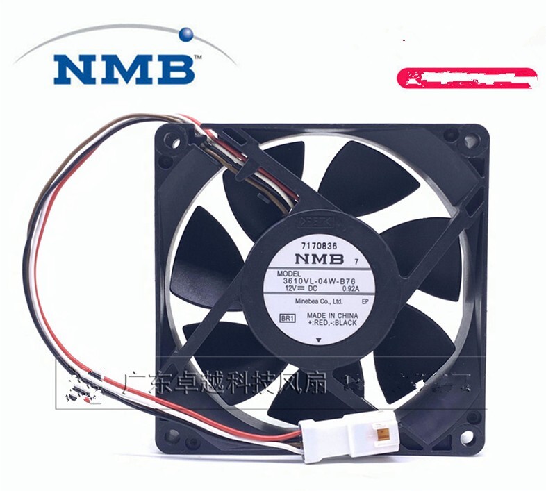 1 PCS  NMB Fan 3610VL-04W-B76  DC12V 0.92A 9225 9cm 4-wire PWM coolling fan