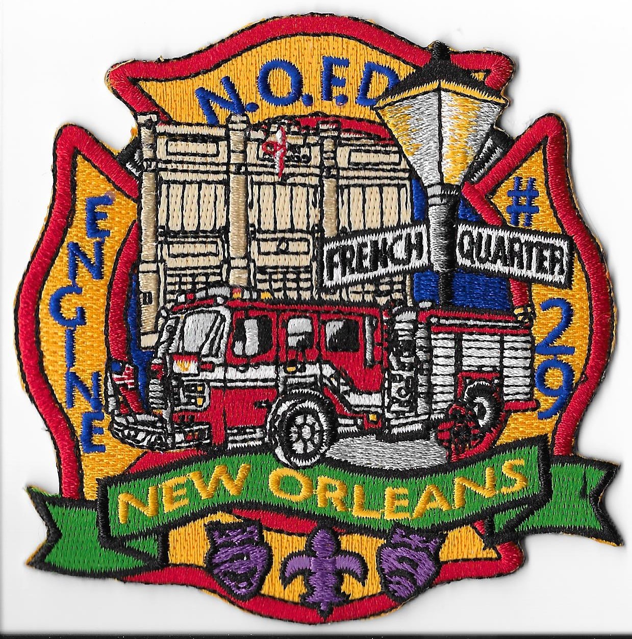 New Orleans Fire Department, Louisiana Engine 29 Shoulder Patch V2
