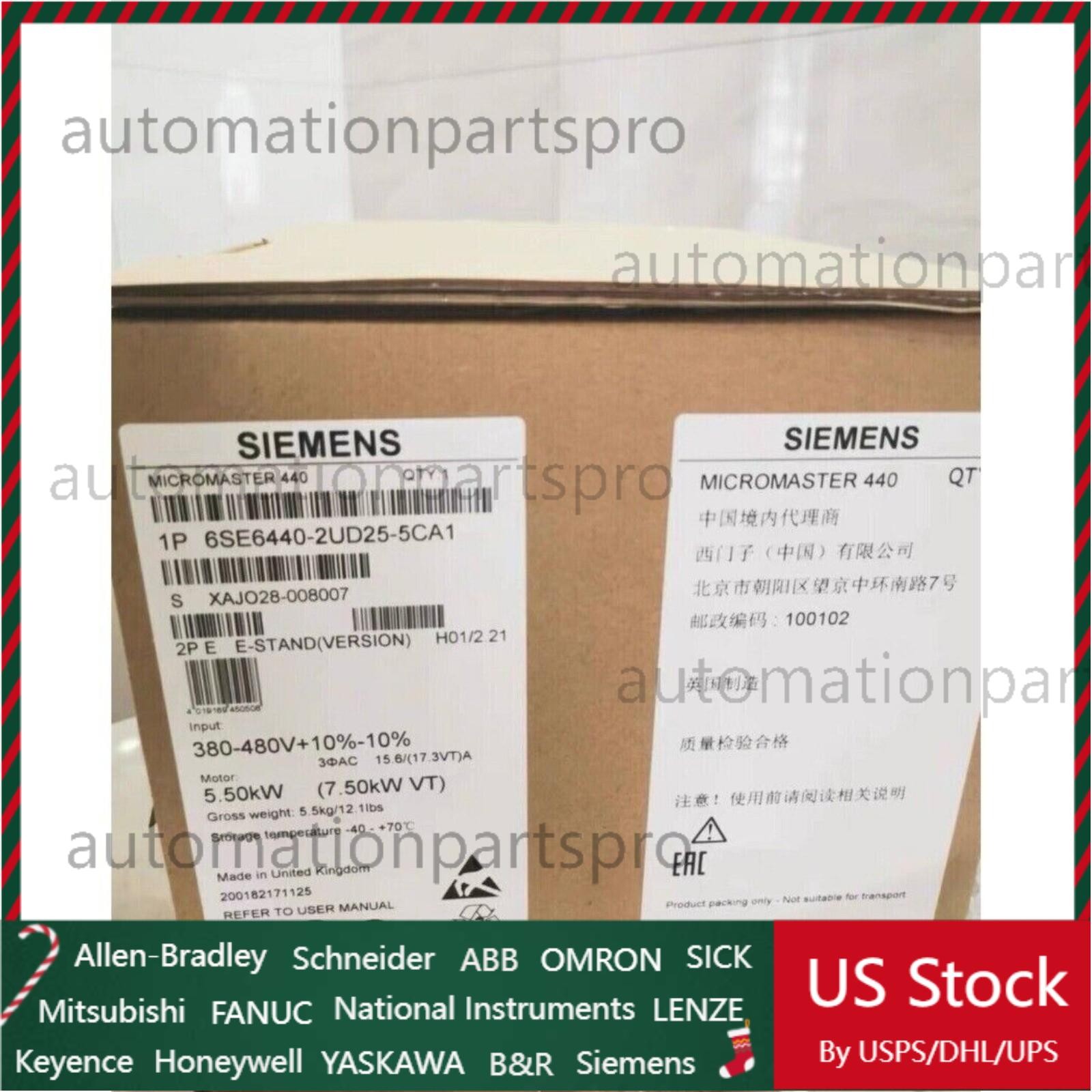 New Siemens 6SE6440-2UD25-5CA1 MICROMASTER440 without filter 6SE6 440-2UD25-5CA1
