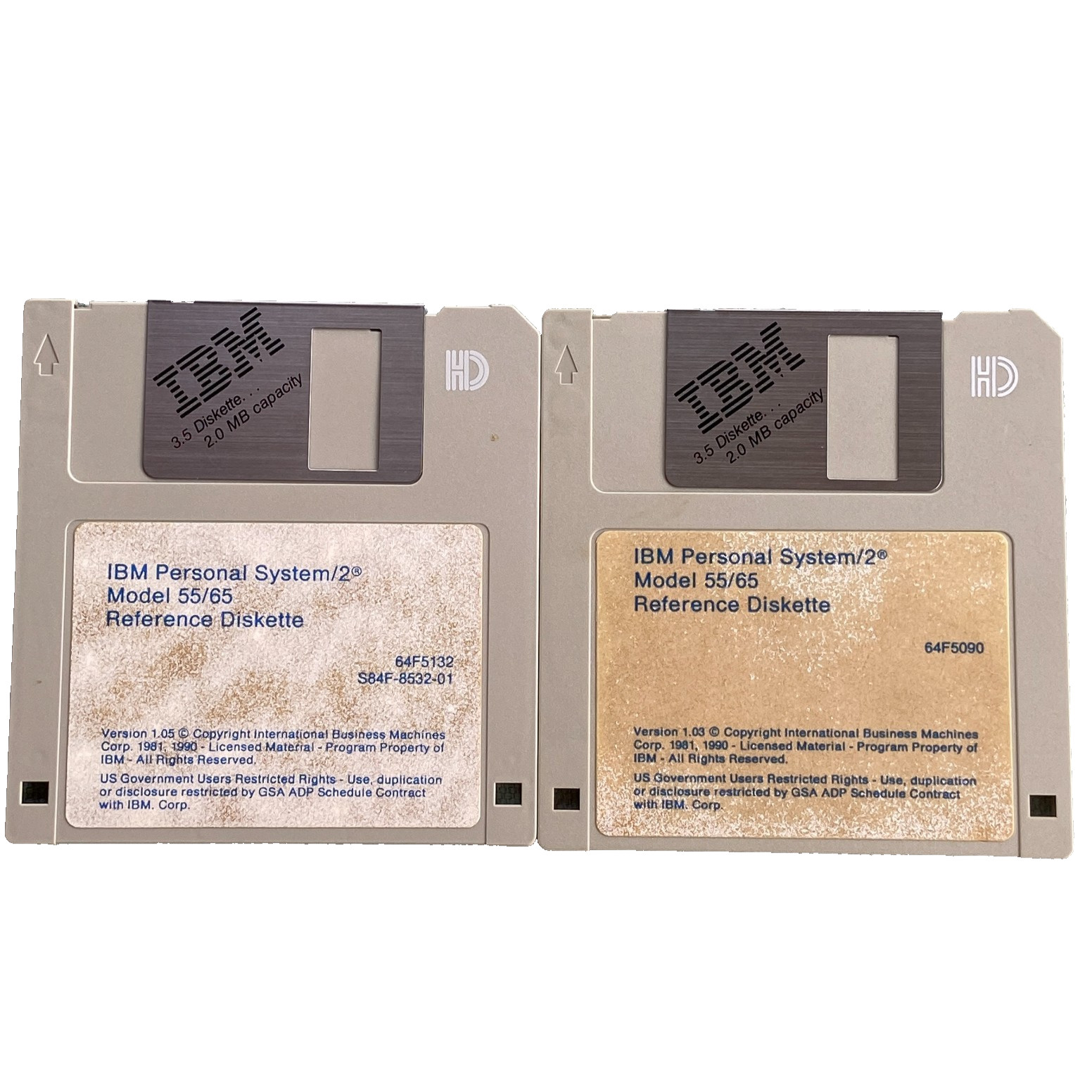 Vintage Software IBM PS/2 Model 55 65 Reference Diskette Version 1.03 1.05 1990