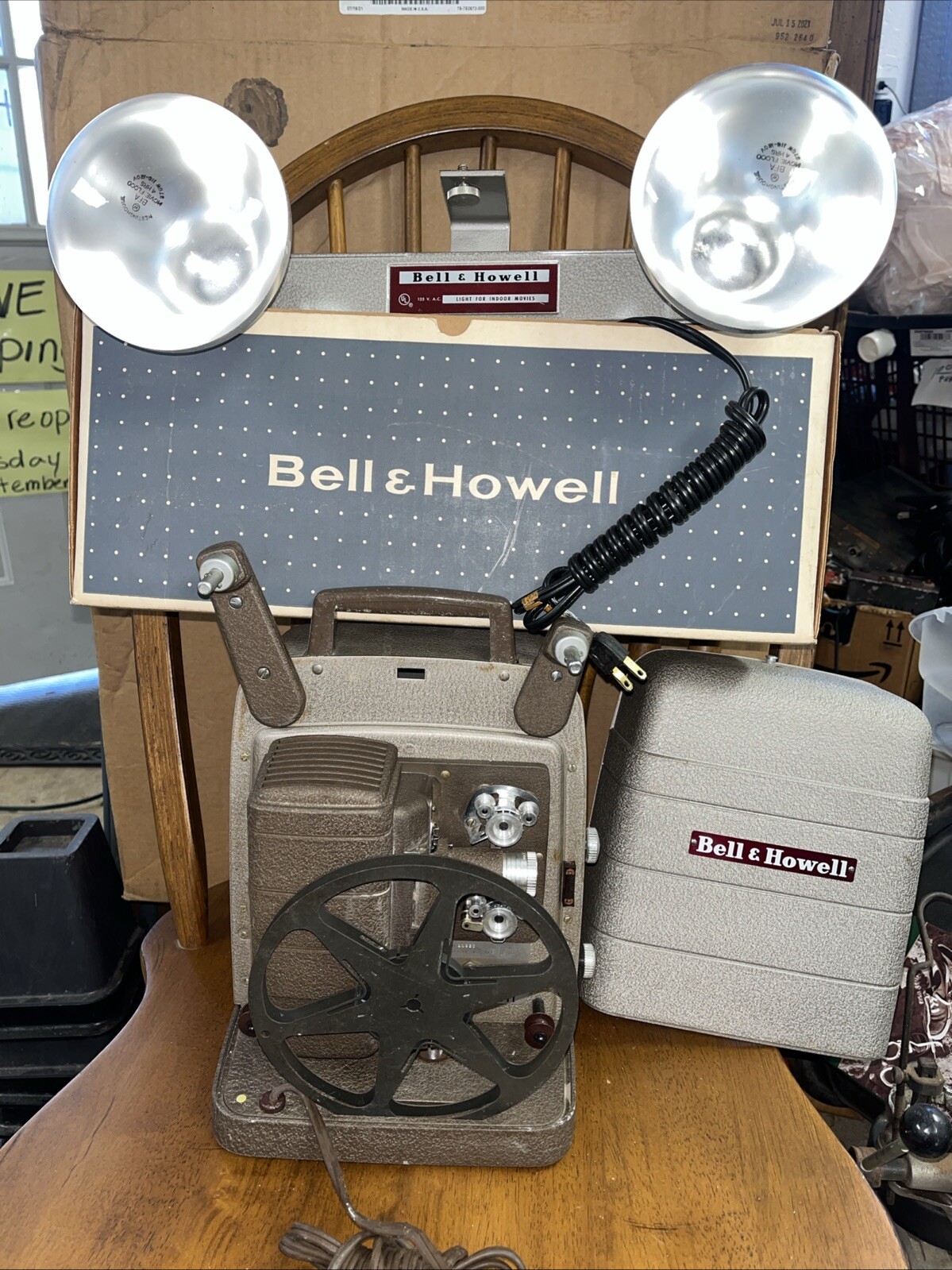 VINTAGE Bell & Howell 8 MM Movie Projector Model 253 AX Works