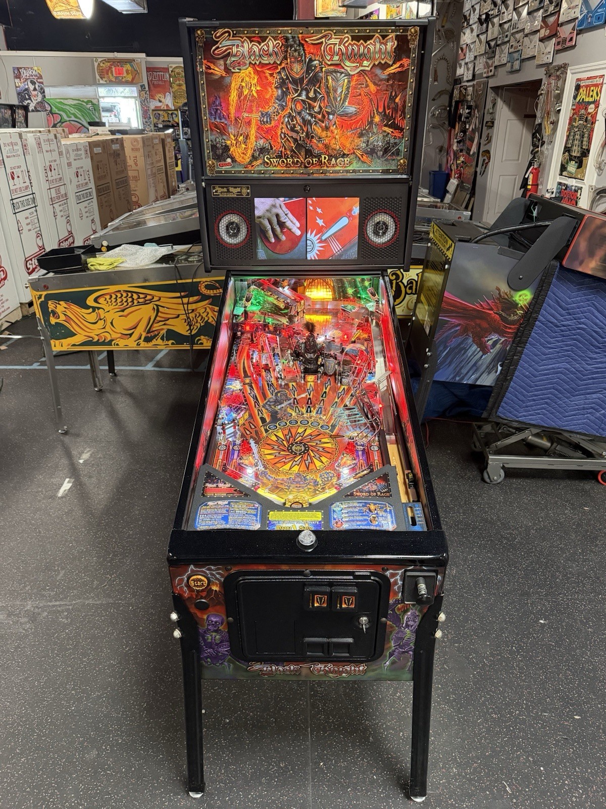 STERN BLACK KNIGHT SWORD OF RAGE LIMITED EDITION PINBALL MACHINE SWEET