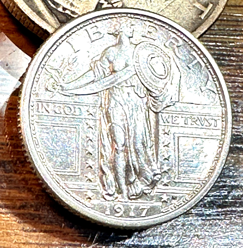 1917 Type 1 Standing Liberty Quarter Nice Original White Choice Sharp FH CHRC