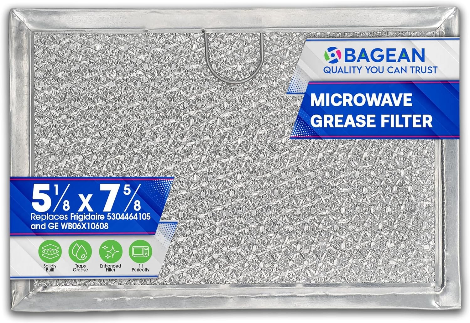 Microwave Filter Replacement 5.12” x 7.64” Fits Frigidaire 5304464105 Grey