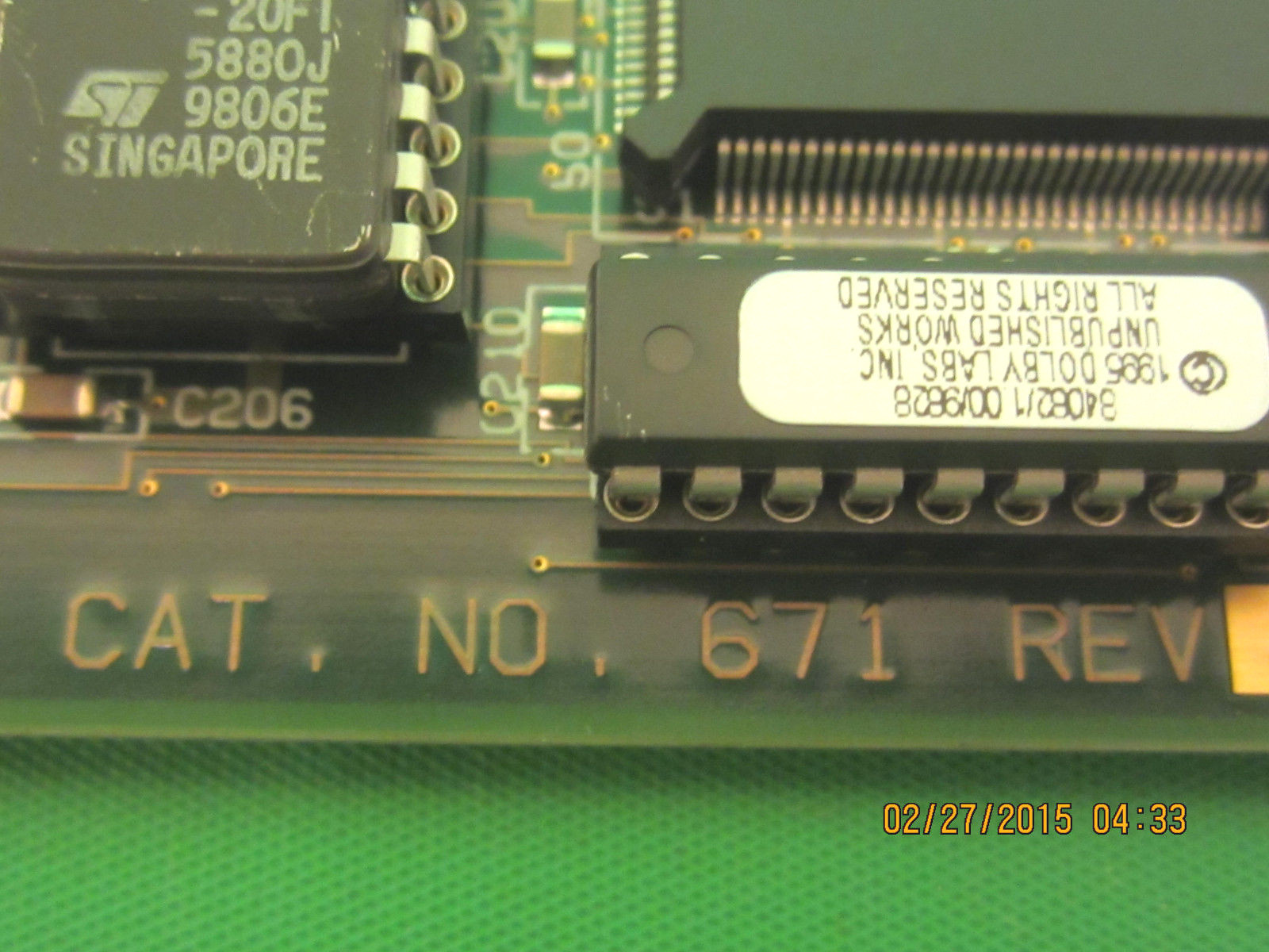 Dolby Cat.671 Dual DSP board DA20 for CP500 Cinema Sound Processor