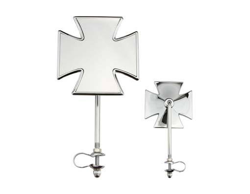 BIKE BICYCLE Iron Cross Mirror Chrome (Sold each) 193820