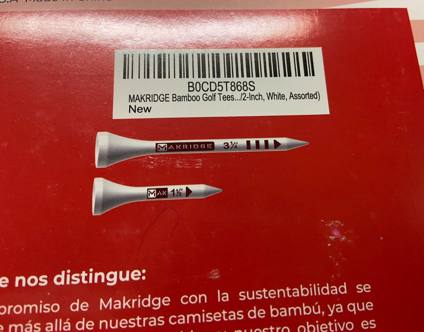 Markridge Golf Tees 135 count box, 2 sizes. 1 1/2 & 3 1/4" Extra Strong.