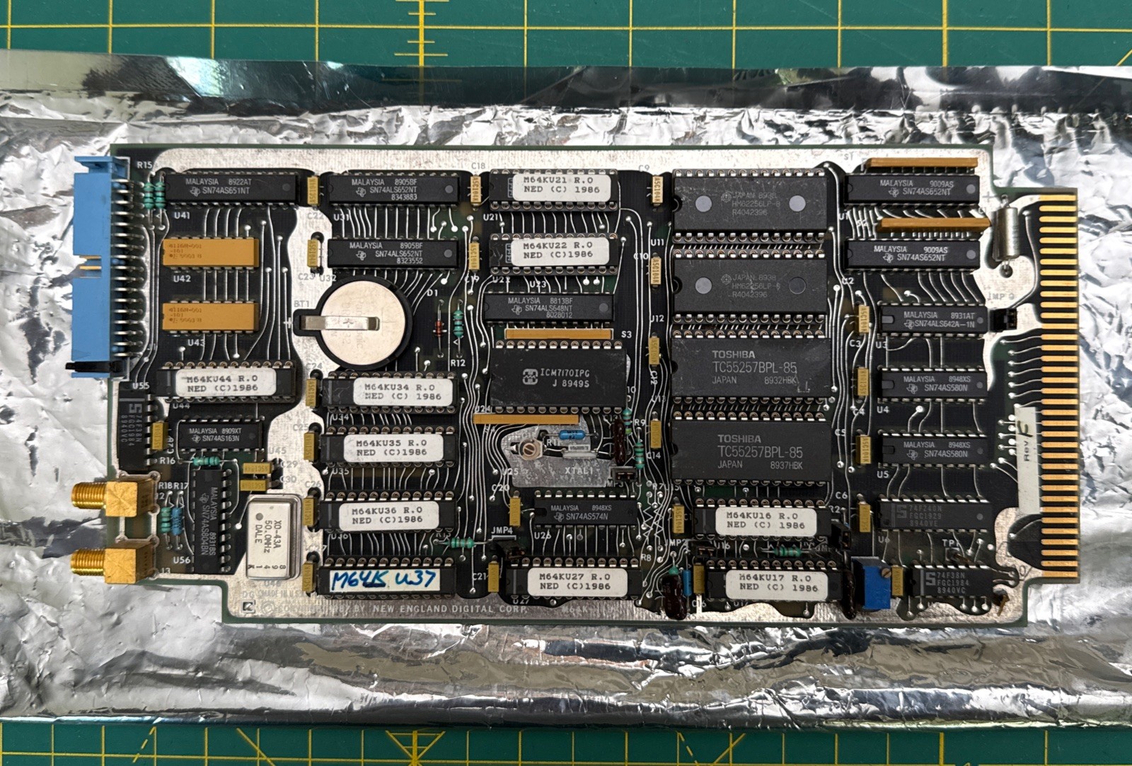 New England Digital Synclavier M64K Computer Bin Card
