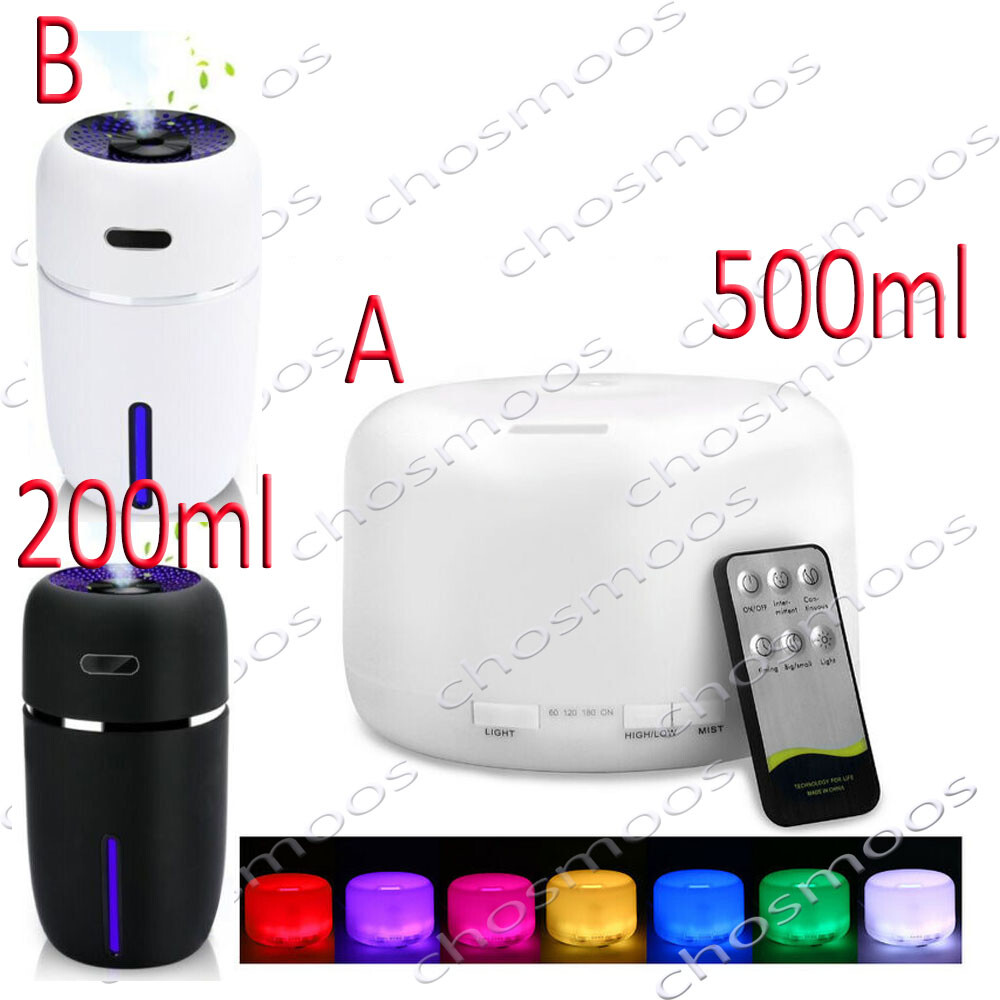 LED Ultrasonic Aroma Humidifier Essential Oil Diffuser Aromatherapy Air Purifier