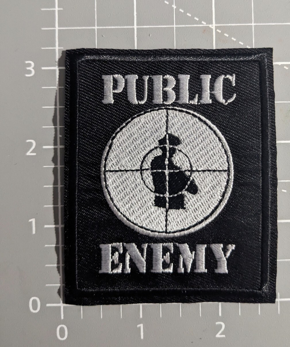 Public Enemy Target Practice Sheet Music Rap Embroidered Iron On Patch 3.25x2.5