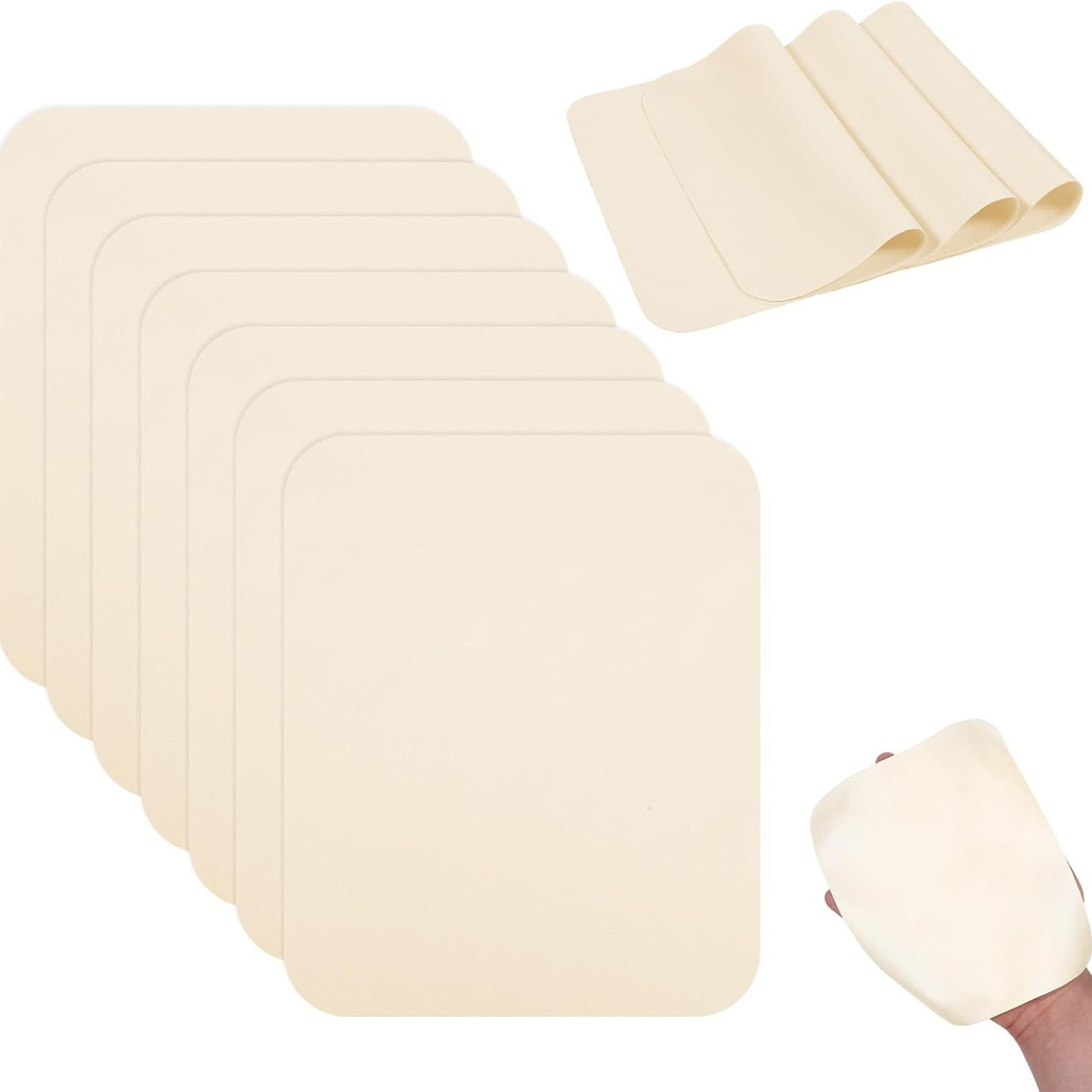20Pcs Craft Supplies Pottery Pre-cut Artist Suede Cloth New Trendy Ceramic Clay