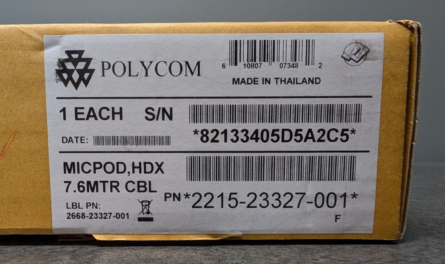 Polycom HDX Microphone Array P/N: 2215-23327-001